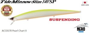 Tide Minnow Slim 140SP ACC0170 Pearl Chart II