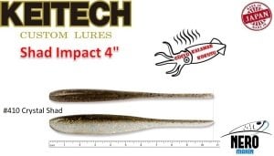 Keitech Shad Impact 4'' #410 Crystal Shad