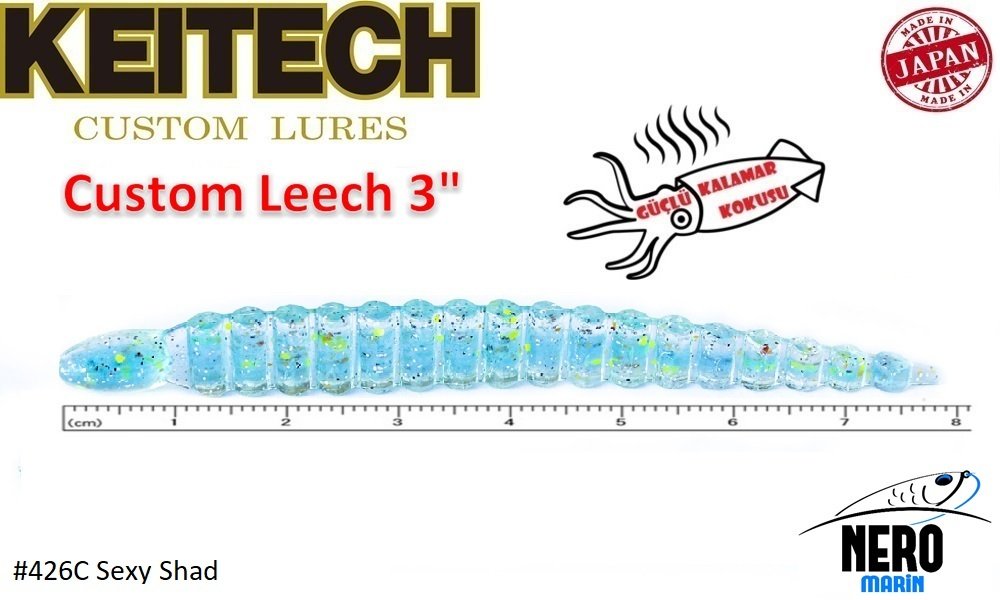 Keitech Leech 3'' #426C Sexy Shad