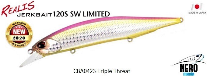 Duo Realis Jerkbait 120S SW CBA0423 Triple Threat