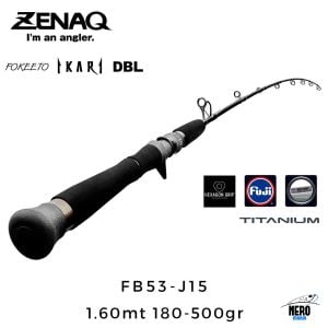 Zenaq Fokeeto DBL FB53-J15 İkari 1.60mt 180-500gr (1P) Tetikli Jigging Kamış