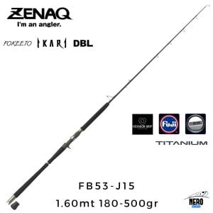 Zenaq Fokeeto DBL FB53-J15 İkari 1.60mt 180-500gr (1P) Tetikli Jigging Kamış