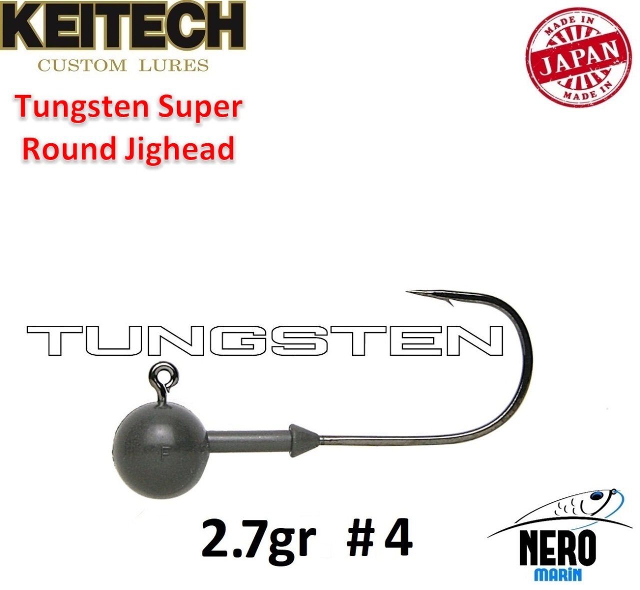 Keitech Tunsten Super Round Jig Head 2.7gr. #4