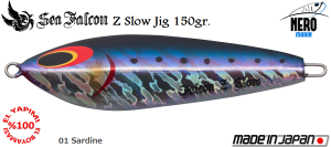Z Slow Jig 150 Gr.	01	Sardine