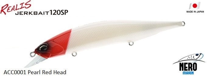 Duo Realis Jerkbait 120SP SW ACC0001 Pearl Red Head