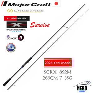 MC Crostage Survive New SCRX-892M All-Round Spin Kamış 266cm 7-35g