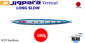 MC Jigpara Vertical Long Slow JPVLS-180gr #01 Sardine
