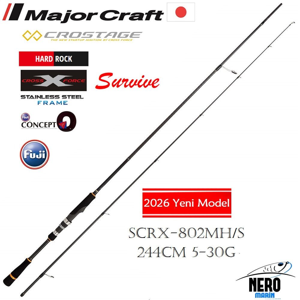 MC Crostage Survive New SCRX-802MH/S Hard Rock Spin Kamış 244cm 5-30g