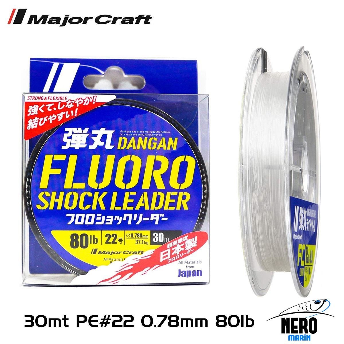 MC Dangan Fluoro Shock Leader DFL-22/0.78mm./80Lb/37.1kg/30mt