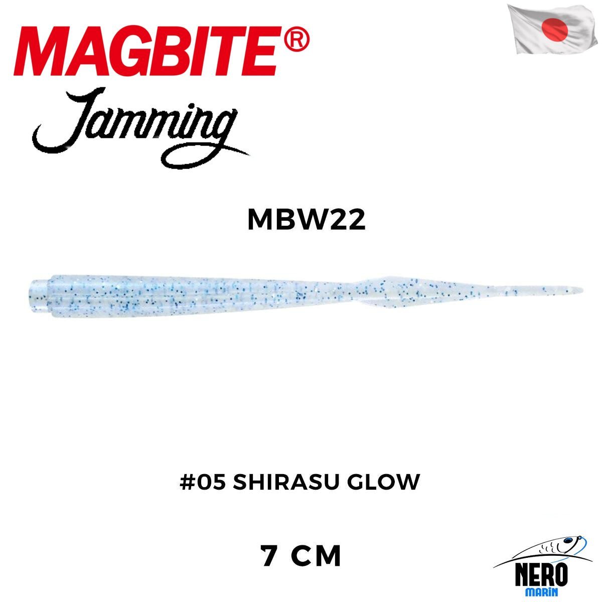 Magbite Jamming 7cm #05 Shirasu Glow Kokulu Silikon Yem (7 Adet)