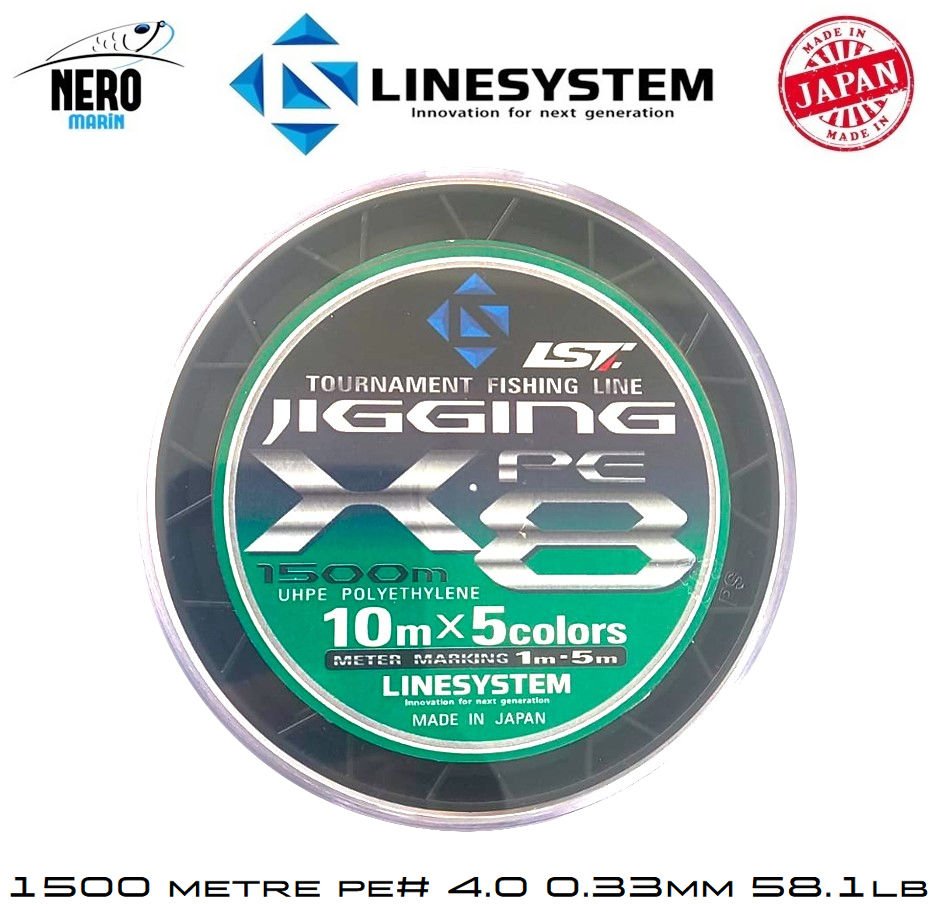 Linesystem Jigging X8 1500mt. PE 4