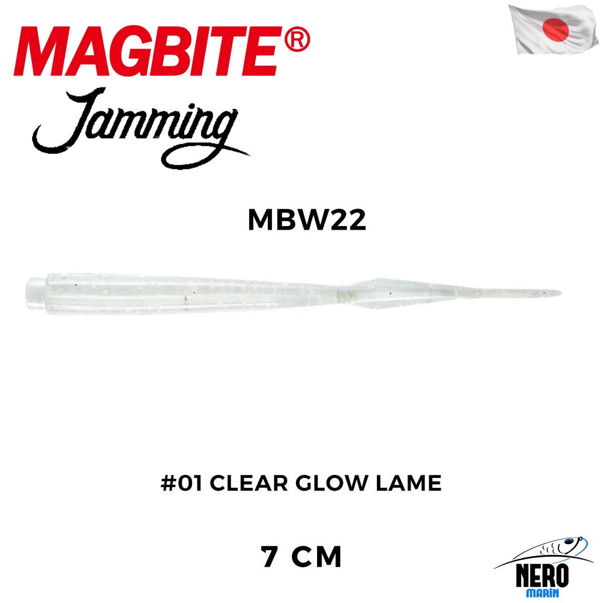 Magbite Jamming 7cm #01 Clear Glow Lame Kokulu Silikon Yem (7 Adet)