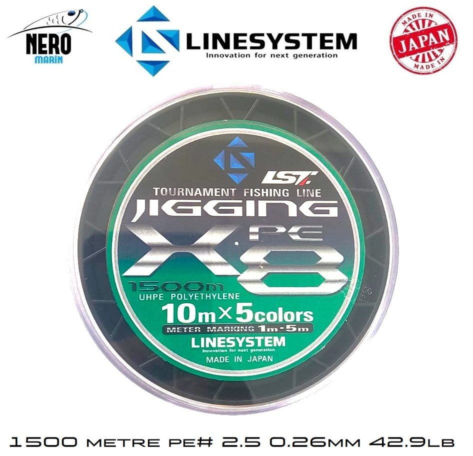 Linesystem Jigging X8 1500mt. PE 2.5