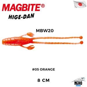 Magbite Higedan 8cm #05 Orange Kokulu Silikon Yem (5 Adet)