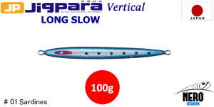 MC Jigpara Vertical Long Slow JPVLS-100gr #01 Sardine