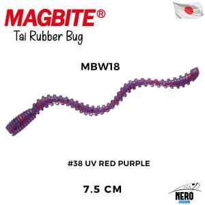 Magbite Tai Rubber Bug 7.5cm #38 UV Red Purple Silikon Kurt (5 Adet)