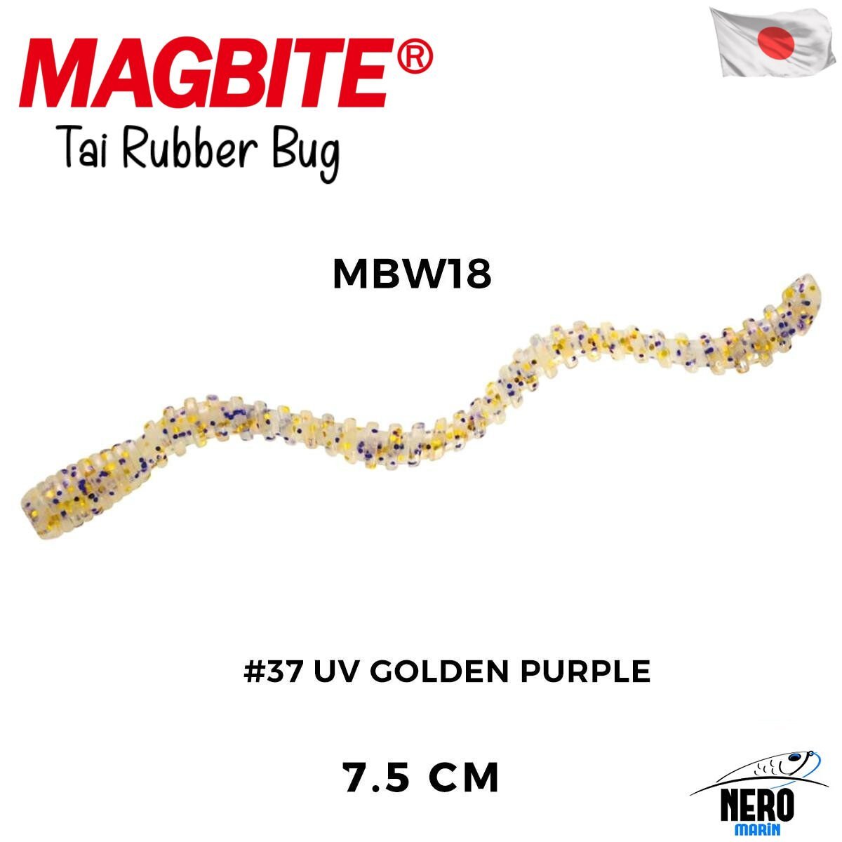 Magbite Tai Rubber Bug 7.5cm #37 UV Golden Purple Silikon Kurt (5 Adet)