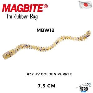 Magbite Tai Rubber Bug 7.5cm #37 UV Golden Purple Silikon Kurt (5 Adet)