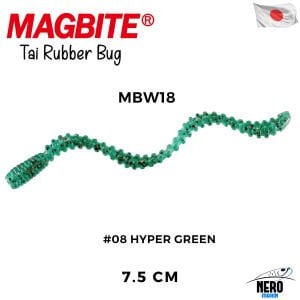 Magbite Tai Rubber Bug 7.5cm #08 Hyper Green Kokulu Silikon Kurt (5 Adet)