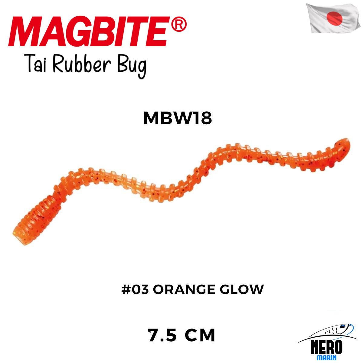 Magbite Tai Rubber Bug 7.5cm #03 Orange Glow Kokulu Silikon Kurt (5 Adet)