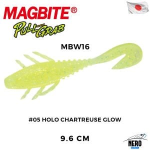 Magbite Pull Grab 9.6cm #05 Holo Chartreuse Glow Kokulu Slikon Yem (5 Adet)