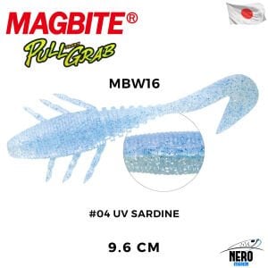 Magbite Pull Grab 9.6cm #04 UV Sardine Kokulu Slikon Yem (5 Adet)