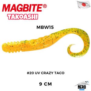 Magbite Slikon Ahtapot Bacağı 9cm #20 UV Crazy Taco (4 Adet)