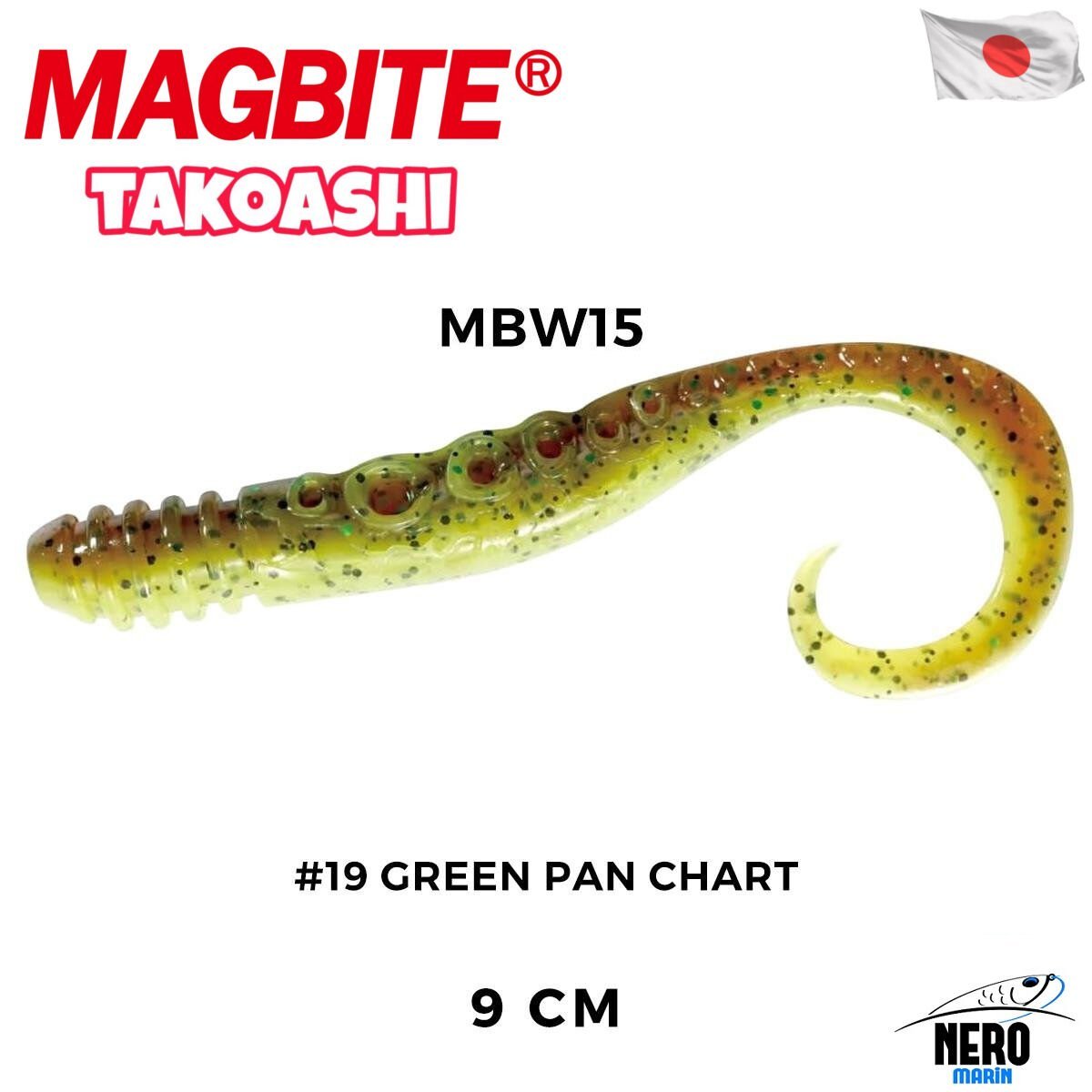 Magbite Slikon Ahtapot Bacağı 9cm #19 Green Pan Chart (4 Adet)