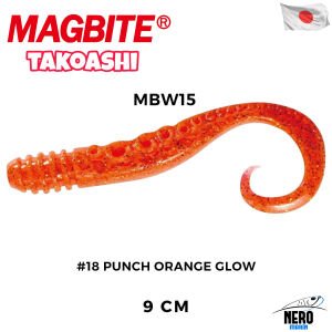 Magbite Slikon Ahtapot Bacağı 9cm #18 Punch Orange Glow (4 Adet)