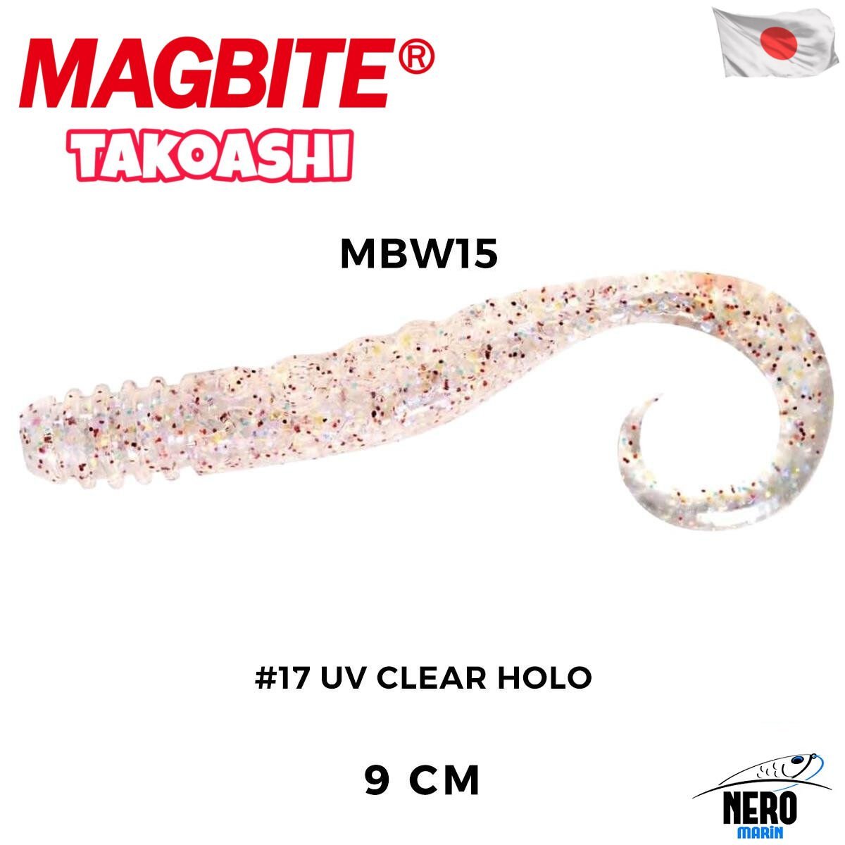 Magbite Slikon Ahtapot Bacağı 9cm #17 UV Clear Holo (4 Adet)