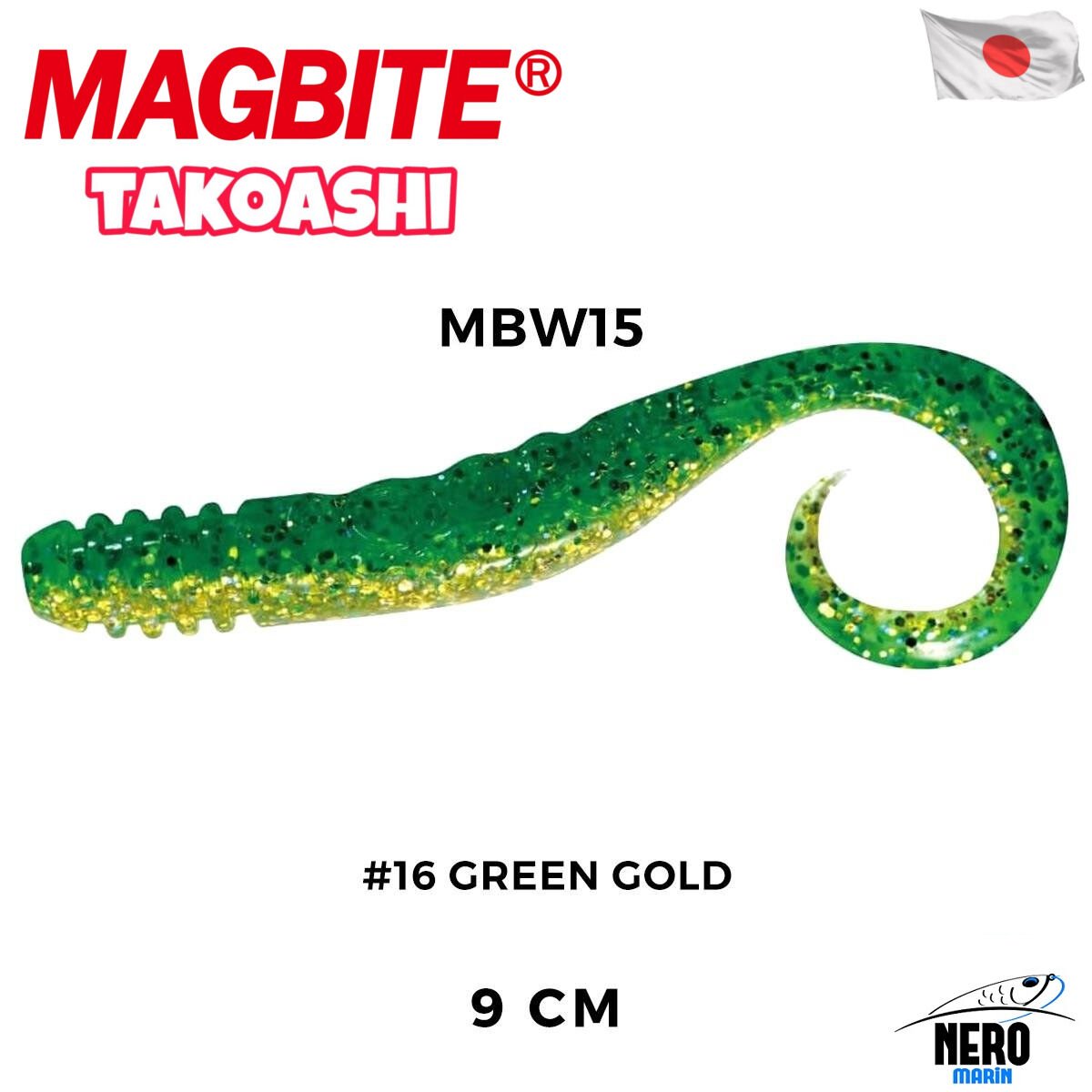 Magbite Slikon Ahtapot Bacağı 9cm #16 Green Gold (4 Adet)