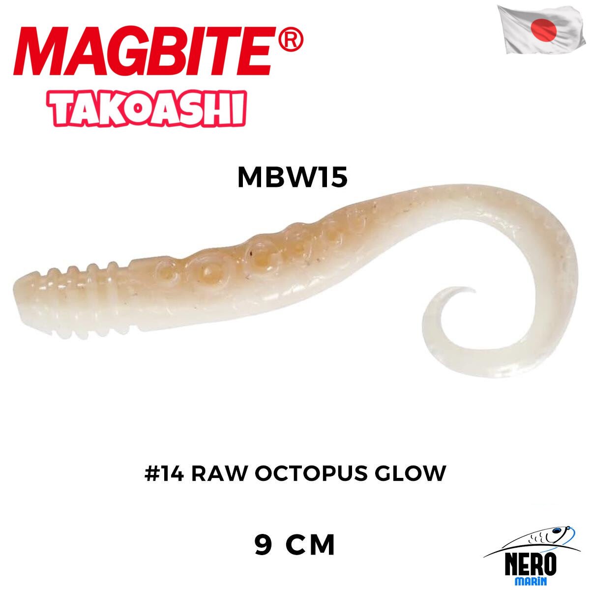 Magbite Slikon Ahtapot Bacağı 9cm #14 Raw Octopus Glow (4 Adet)