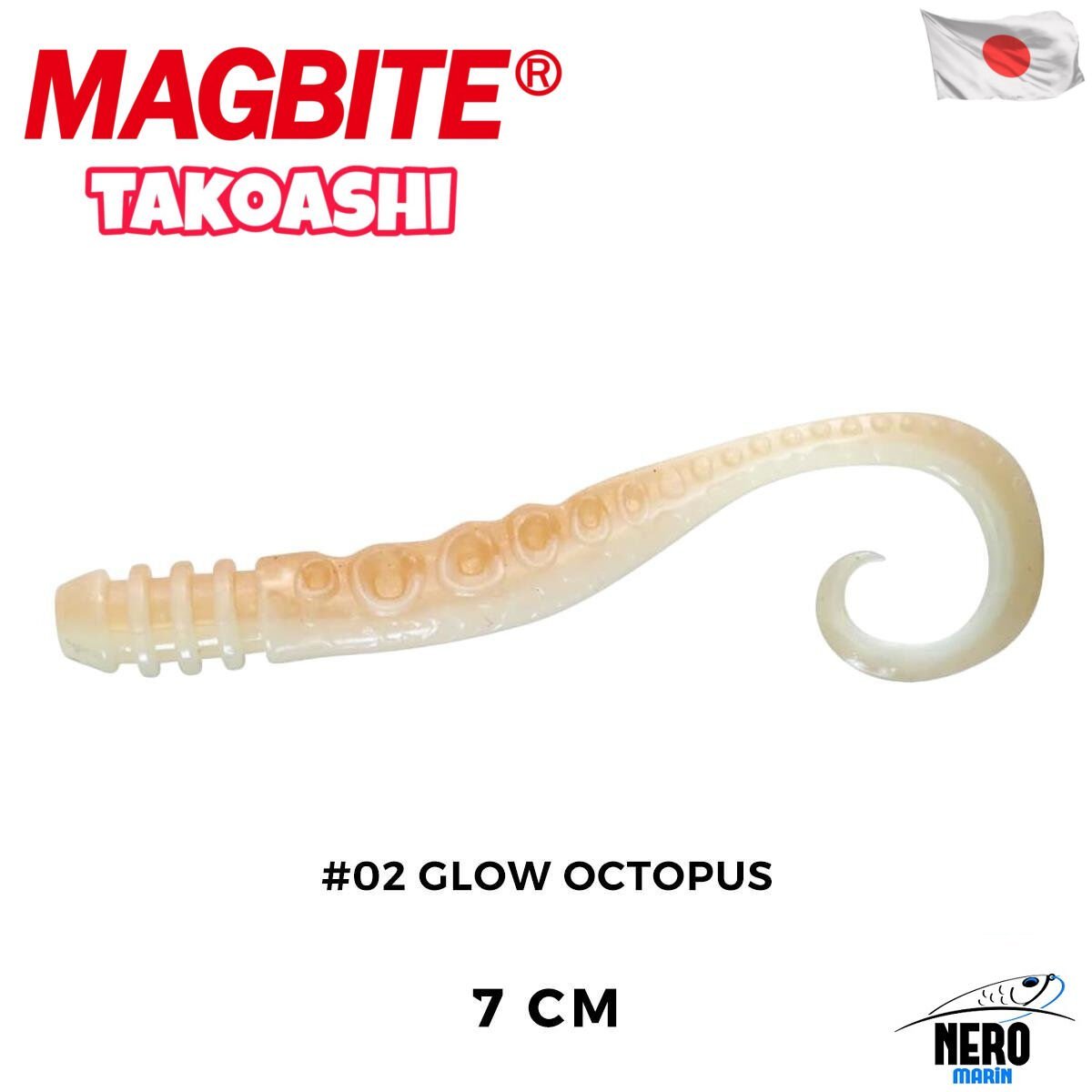Magbite Slikon Ahtapot Bacağı 7cm #02 Glow Octopus (5 Adet)