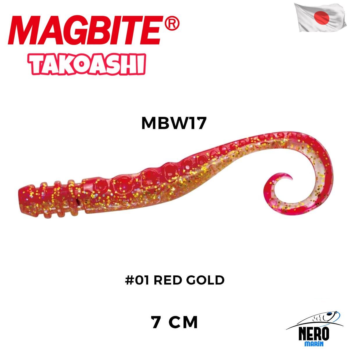 Magbite Slikon Ahtapot Bacağı 7cm #01 Red Gold (5 Adet)