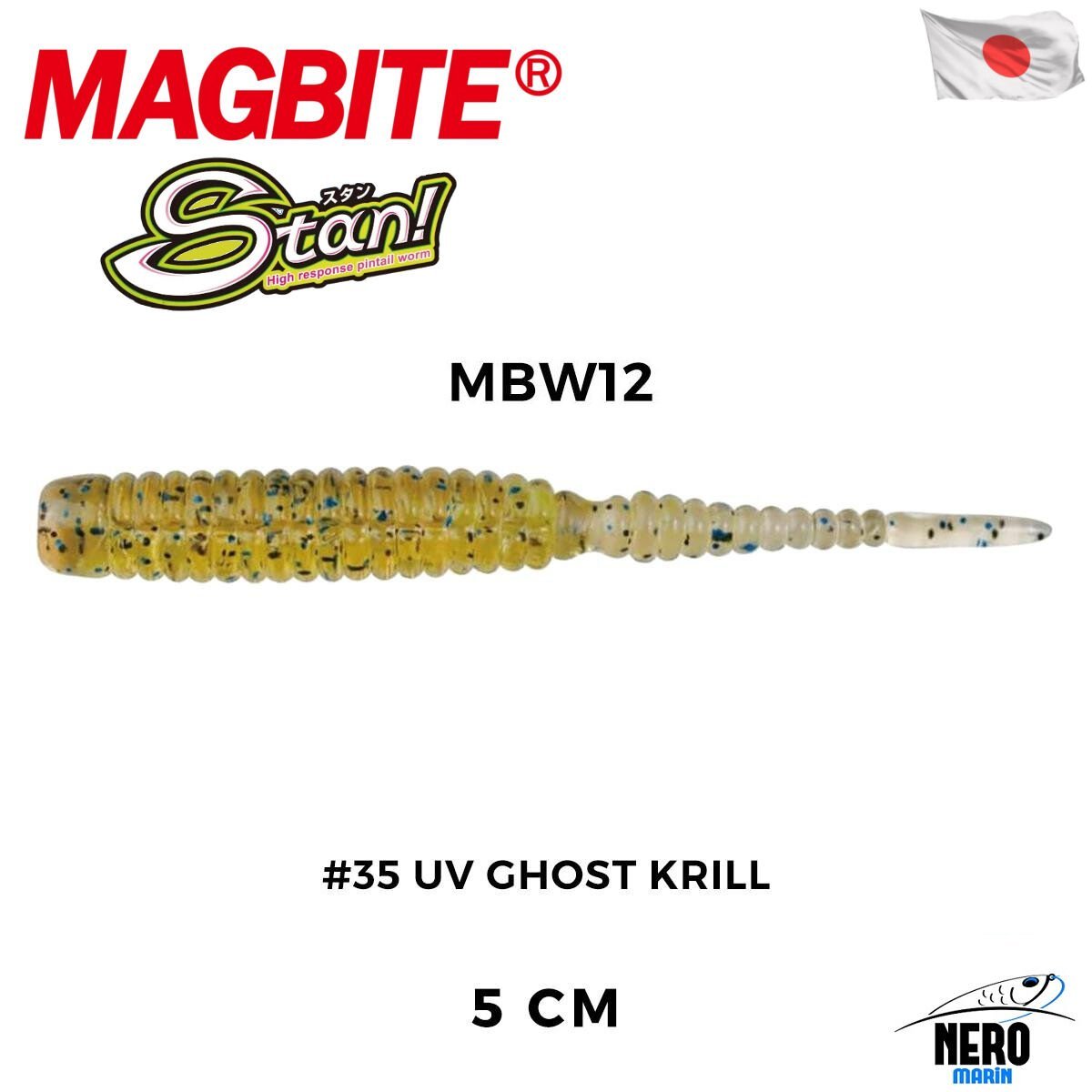 Magbite Stan 5cm #35 UV Ghost Krill Kokulu Slikon Yem (8 Adet)